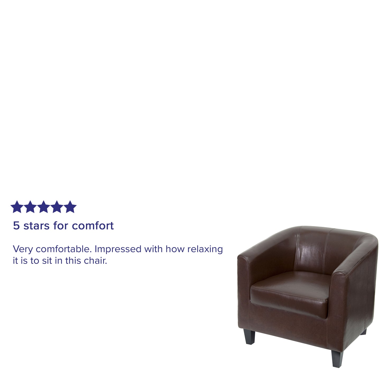 Katie Brown LeatherSoft Lounge Chair Brown