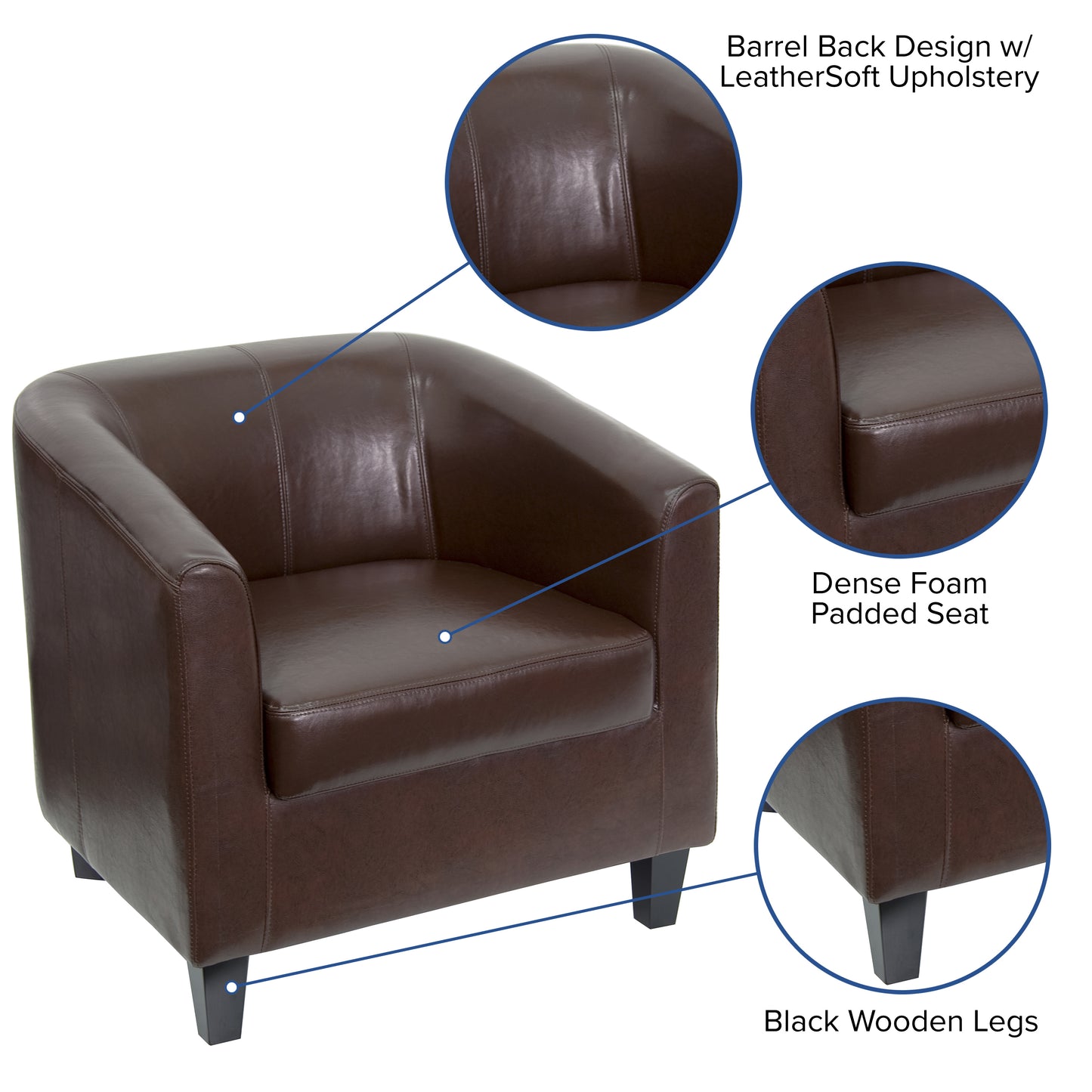 Katie Brown LeatherSoft Lounge Chair Brown