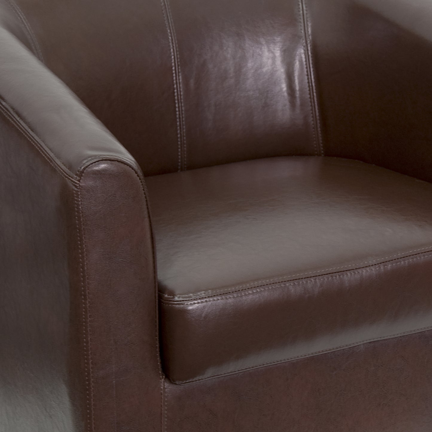 Katie Brown LeatherSoft Lounge Chair Brown