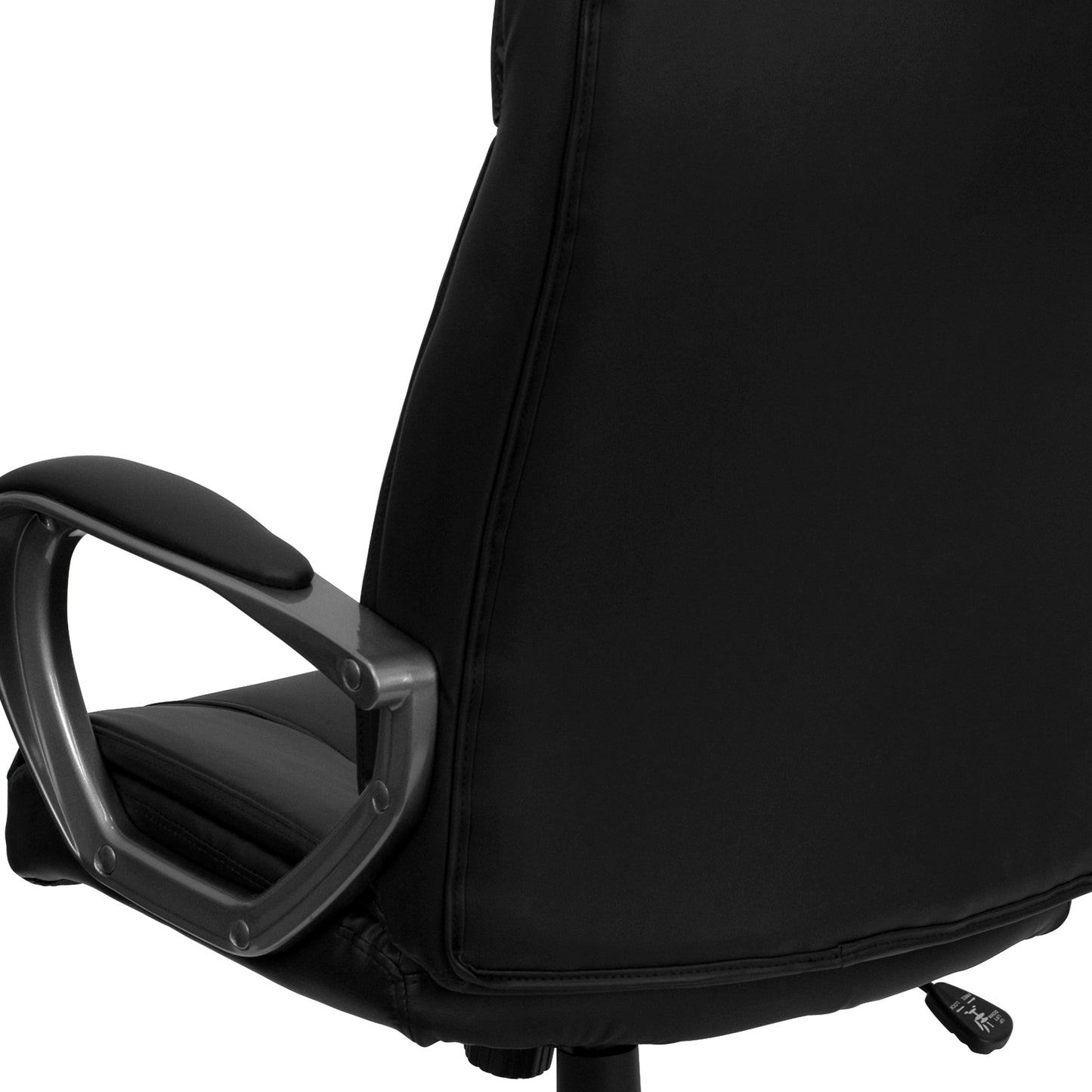 Hansel High Back Black LeatherSoft Executive Swivel Office Chair with Arms Black