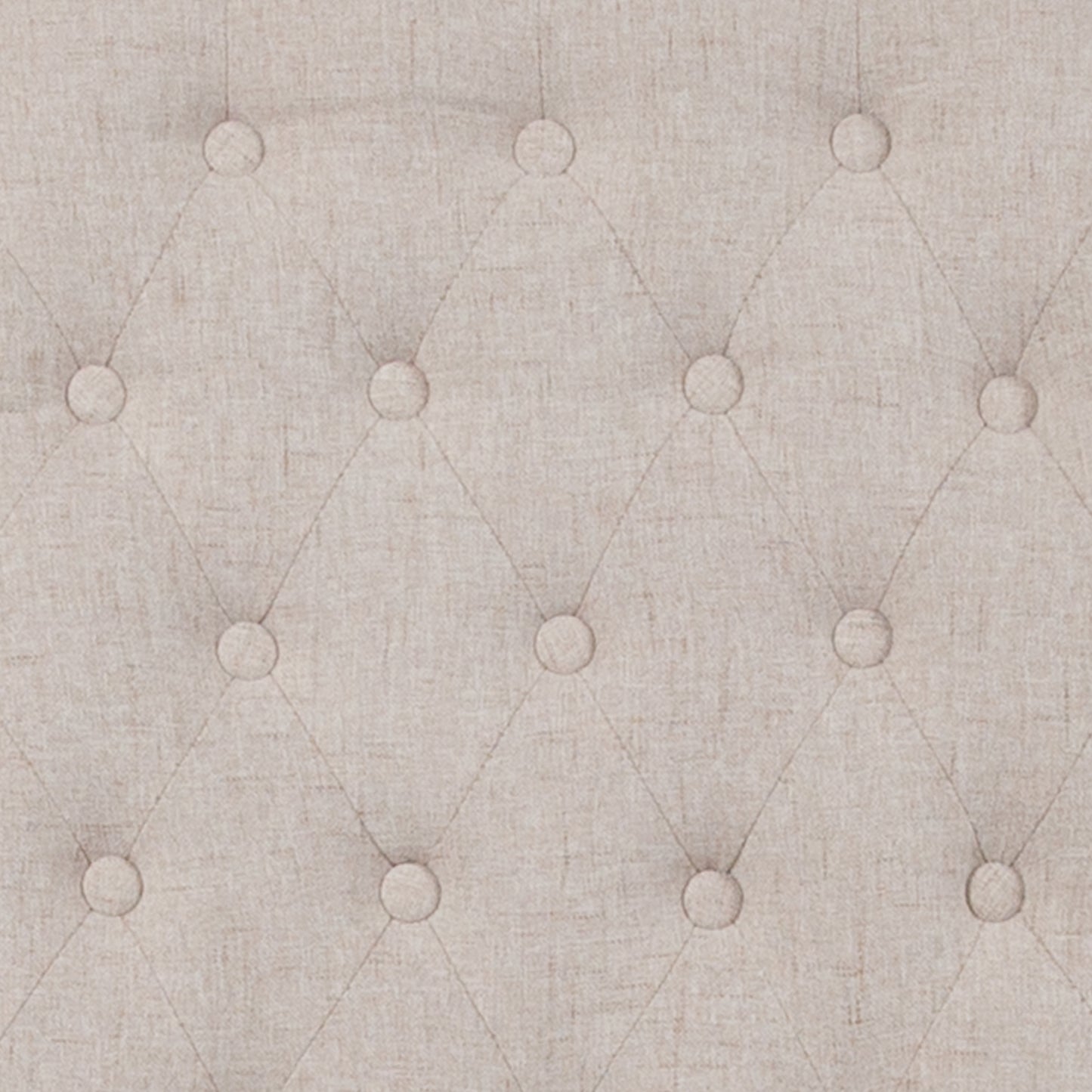 HERCULES Series Beige Fabric Parsons Chair with Rolled Back, Accent Nail Trim and Walnut Finish Beige Fabric
