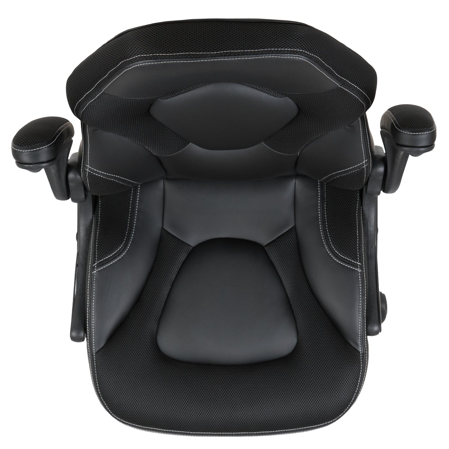X10 Gaming Chair, Racing Style Ergonomic Office Chair, Height Adjustable Swivel Computer Chair with Flip-Up Arms, Black LeatherSoft Black