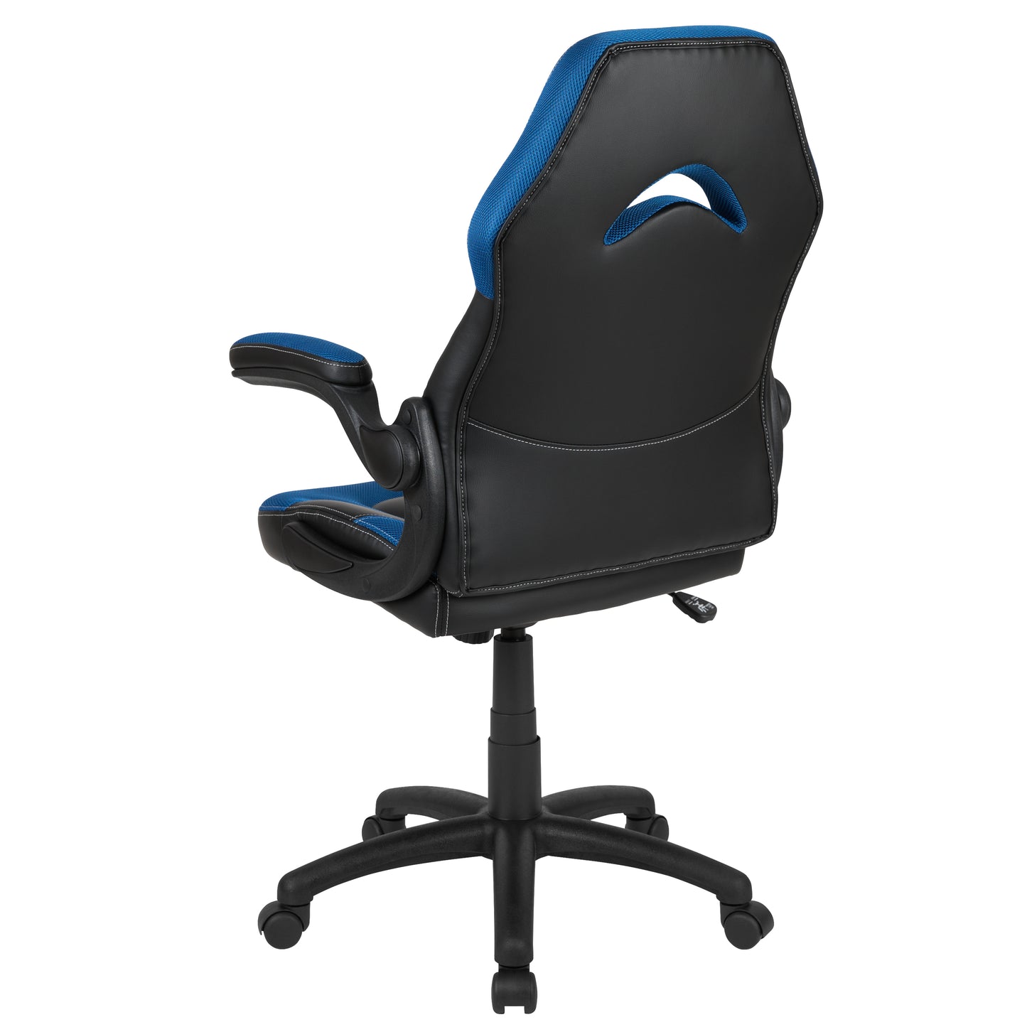 X10 Gaming Chair, Racing Style Ergonomic Office Chair, Height Adjustable Swivel Computer Chair with Flip-Up Arms, Blue/Black LeatherSoft Blue