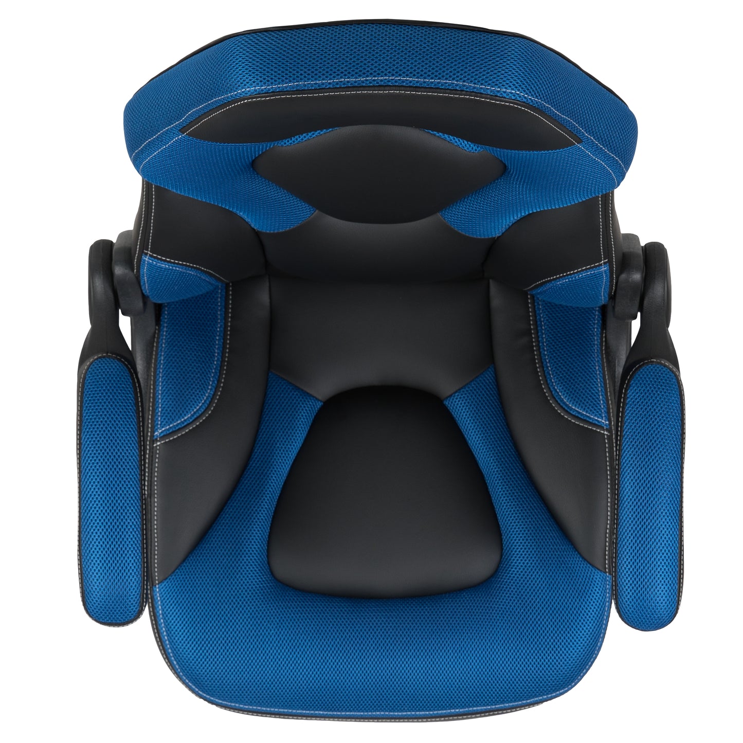 X10 Gaming Chair, Racing Style Ergonomic Office Chair, Height Adjustable Swivel Computer Chair with Flip-Up Arms, Blue/Black LeatherSoft Blue