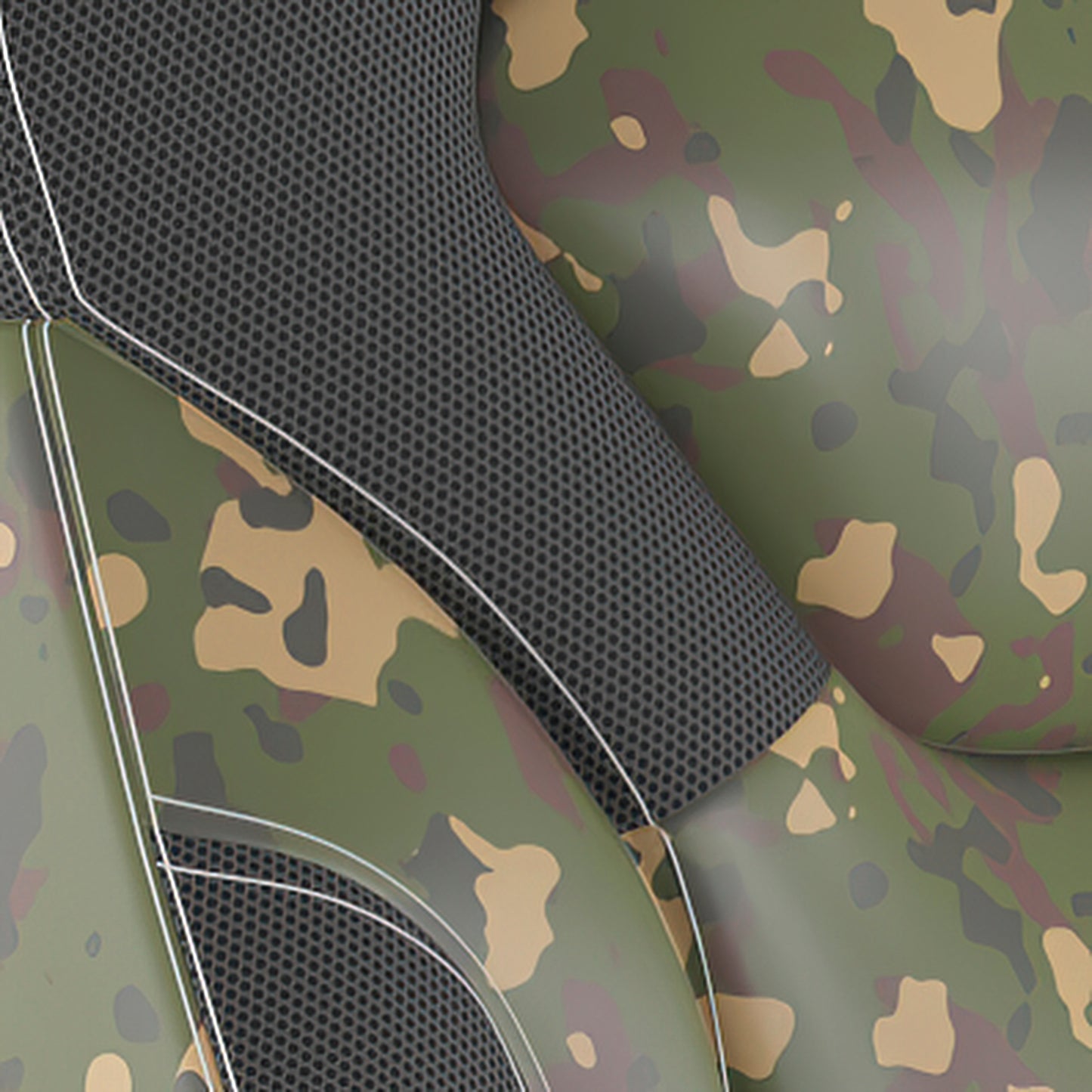 X10 Gaming Chair Racing Computer PC Adjustable Chair with Flip-up Arms and Transparent Roller Wheels, Camouflage/Black LeatherSoft Camouflage