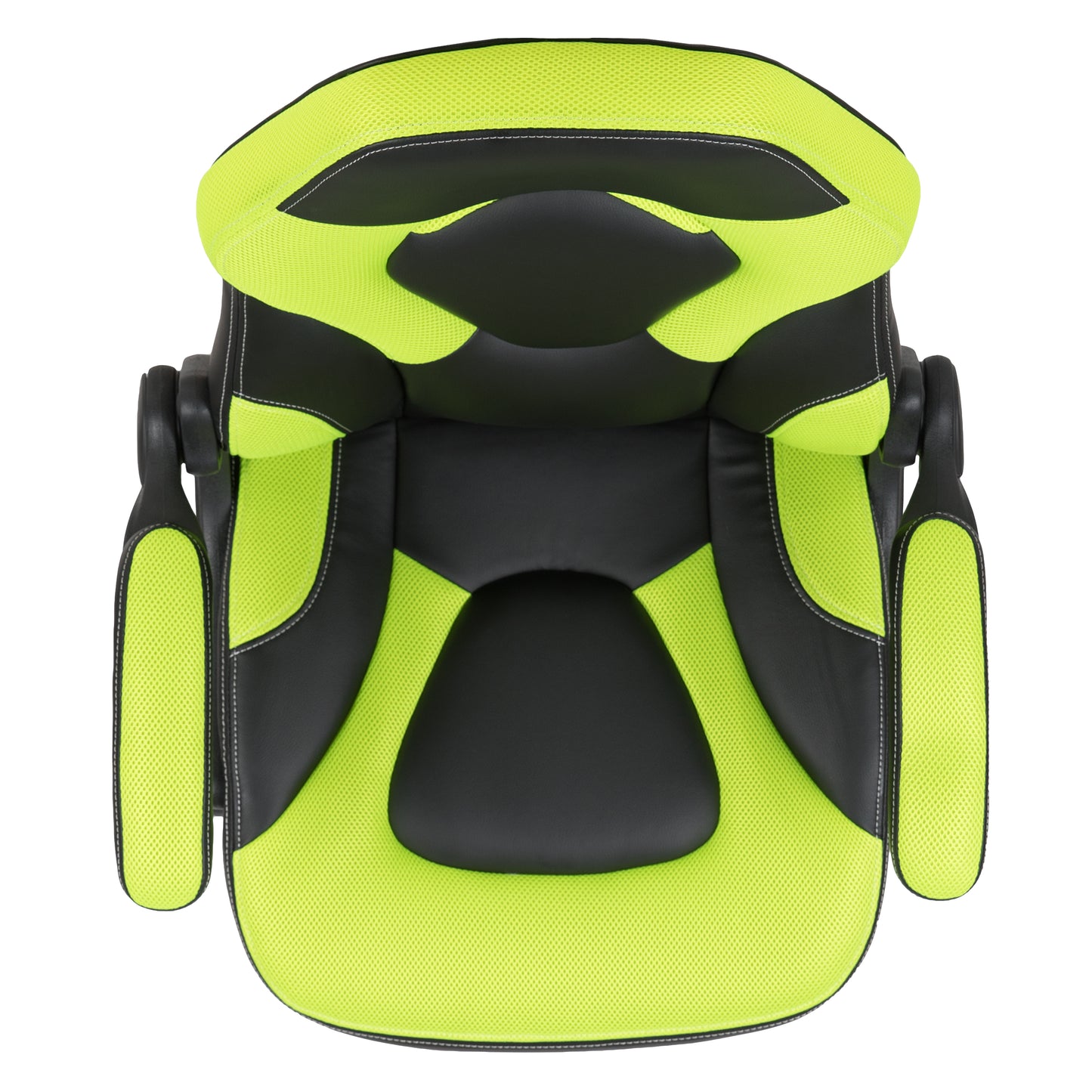 X10 Gaming Chair, Racing Style Ergonomic Office Chair, Height Adjustable Swivel Computer Chair with Flip-Up Arms, Neon Green/Black LeatherSoft Neon Green