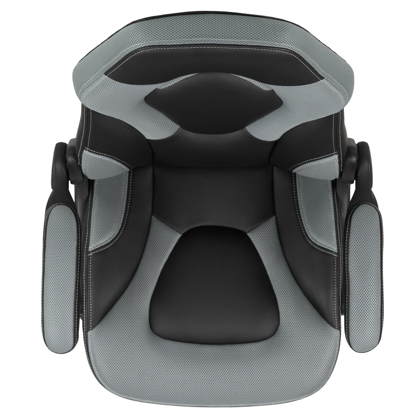 X10 Gaming Chair, Racing Style Ergonomic Office Chair, Height Adjustable Swivel Computer Chair with Flip-Up Arms, Gray/Black LeatherSoft Gray
