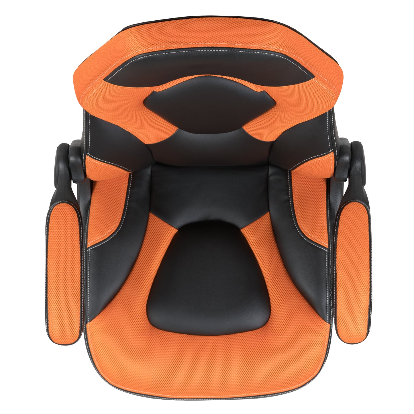 X10 Gaming Chair, Racing Style Ergonomic Office Chair, Height Adjustable Swivel Computer Chair with Flip-Up Arms, Orange/Black LeatherSoft Orange