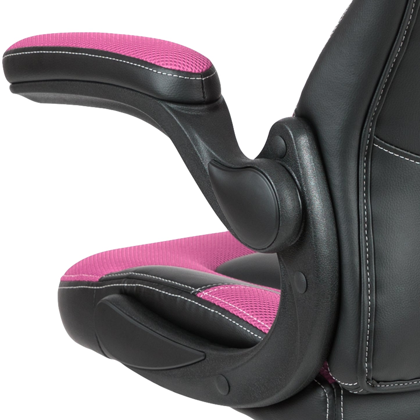 X10 Gaming Chair, Racing Style Ergonomic Office Chair, Height Adjustable Swivel Computer Chair with Flip-Up Arms, Pink/Black LeatherSoft Pink