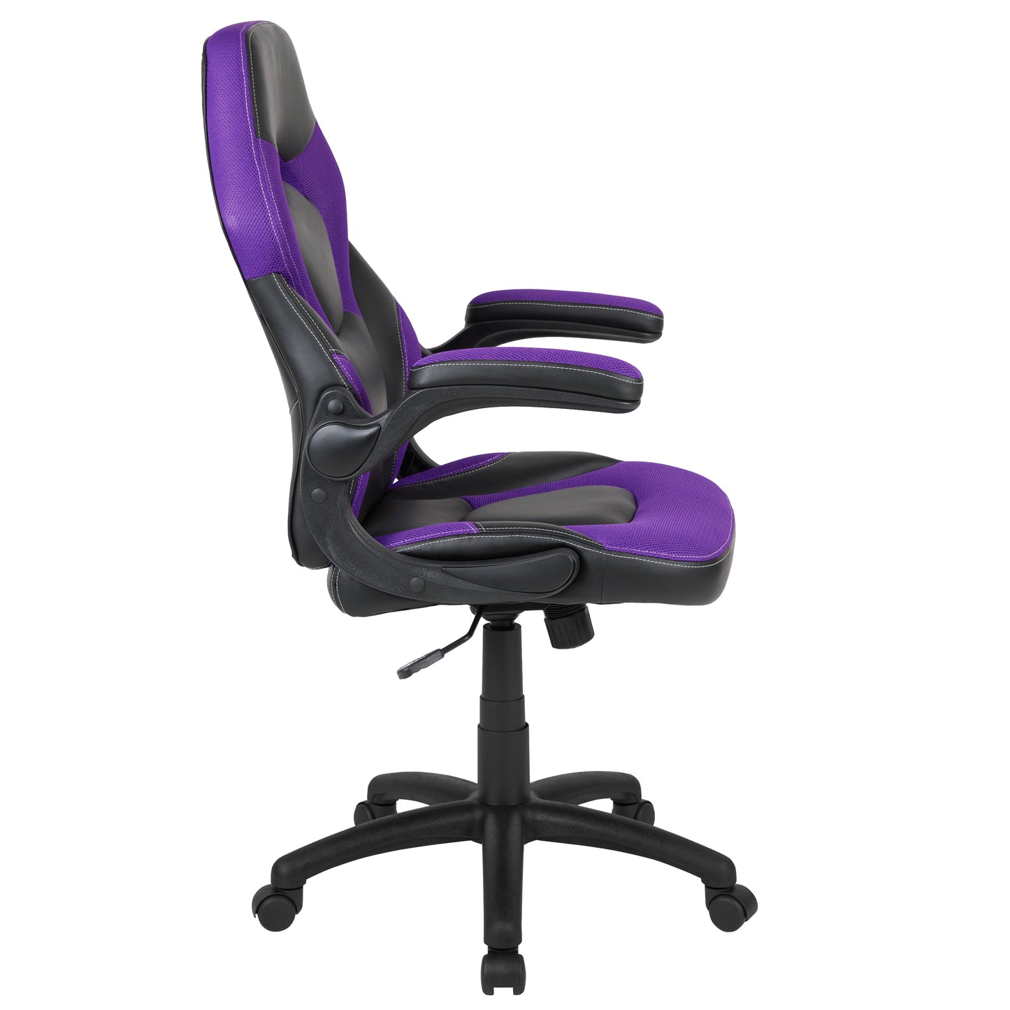X10 Gaming Chair, Racing Style Ergonomic Office Chair, Height Adjustable Swivel Computer Chair with Flip-Up Arms, Purple/Black LeatherSoft Purple CH-00095-PR-GG