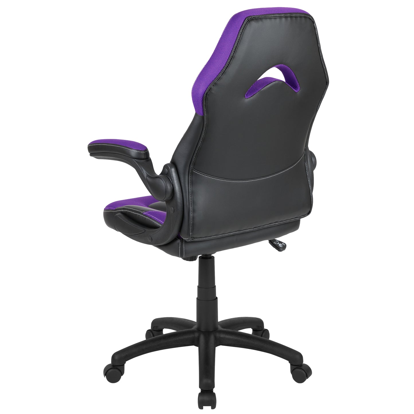 X10 Gaming Chair, Racing Style Ergonomic Office Chair, Height Adjustable Swivel Computer Chair with Flip-Up Arms, Purple/Black LeatherSoft Purple CH-00095-PR-GG