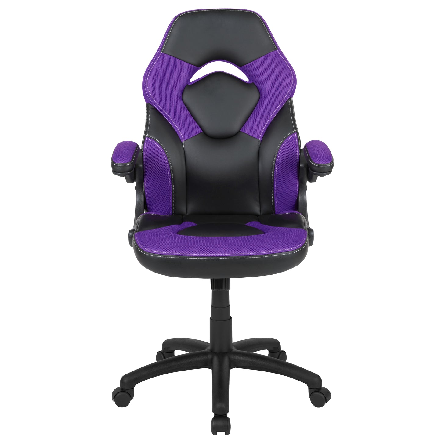 X10 Gaming Chair, Racing Style Ergonomic Office Chair, Height Adjustable Swivel Computer Chair with Flip-Up Arms, Purple/Black LeatherSoft Purple CH-00095-PR-GG