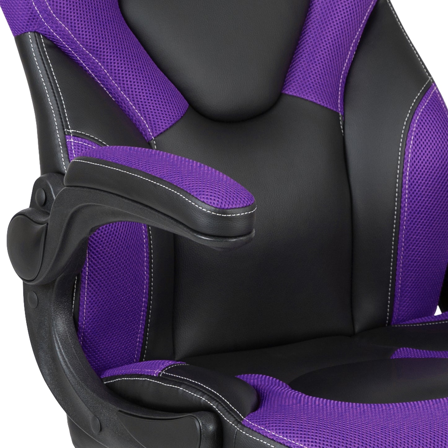 X10 Gaming Chair, Racing Style Ergonomic Office Chair, Height Adjustable Swivel Computer Chair with Flip-Up Arms, Purple/Black LeatherSoft Purple CH-00095-PR-GG