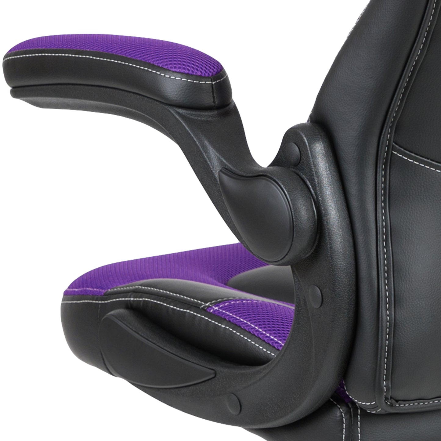 X10 Gaming Chair, Racing Style Ergonomic Office Chair, Height Adjustable Swivel Computer Chair with Flip-Up Arms, Purple/Black LeatherSoft Purple CH-00095-PR-GG