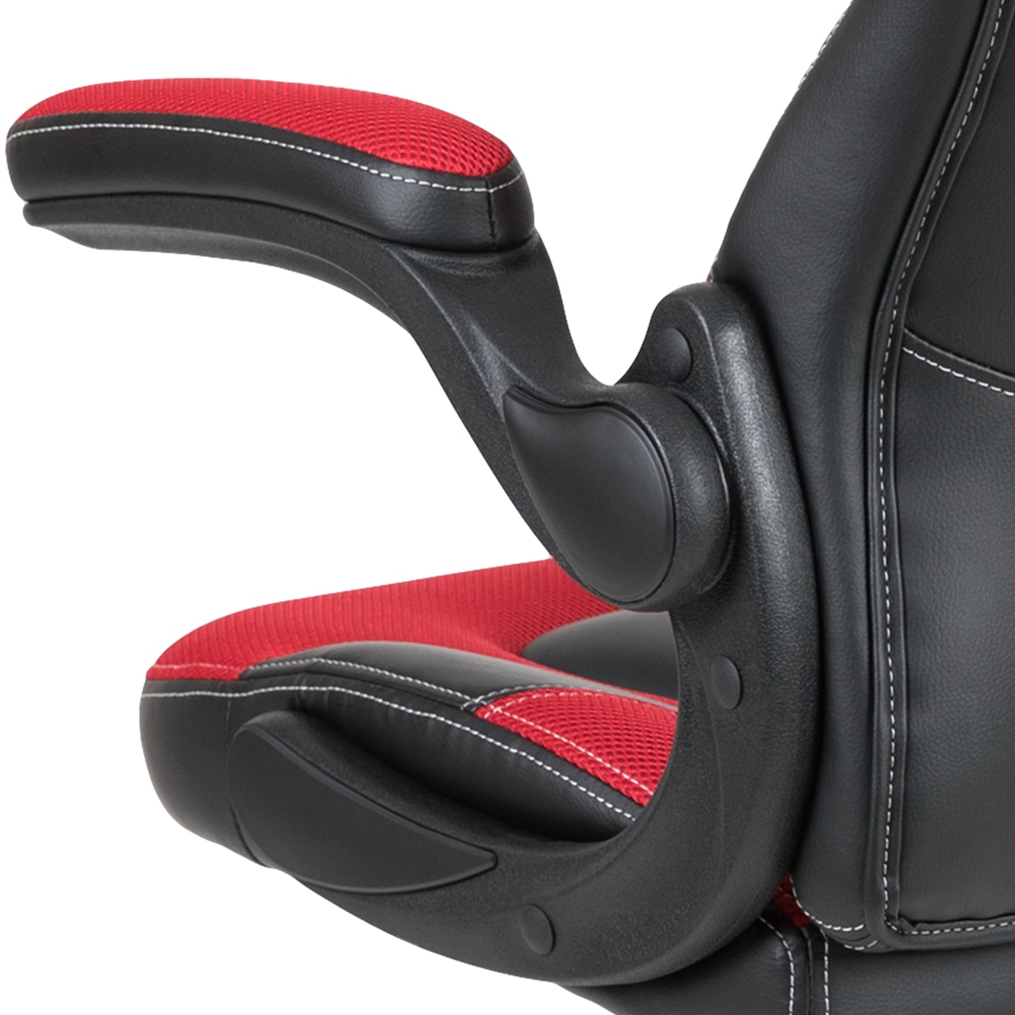 X10 Gaming Chair, Racing Style Ergonomic Office Chair, Height Adjustable Swivel Computer Chair with Flip-Up Arms, Red/Black LeatherSoft Red