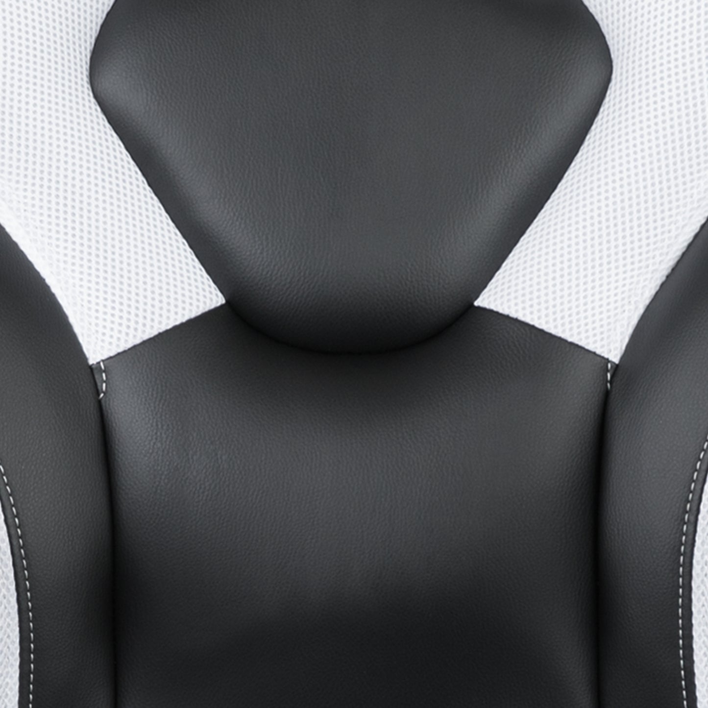 X10 Gaming Chair, Racing Style Ergonomic Office Chair, Height Adjustable Swivel Computer Chair with Flip-Up Arms, White/Black LeatherSoft White