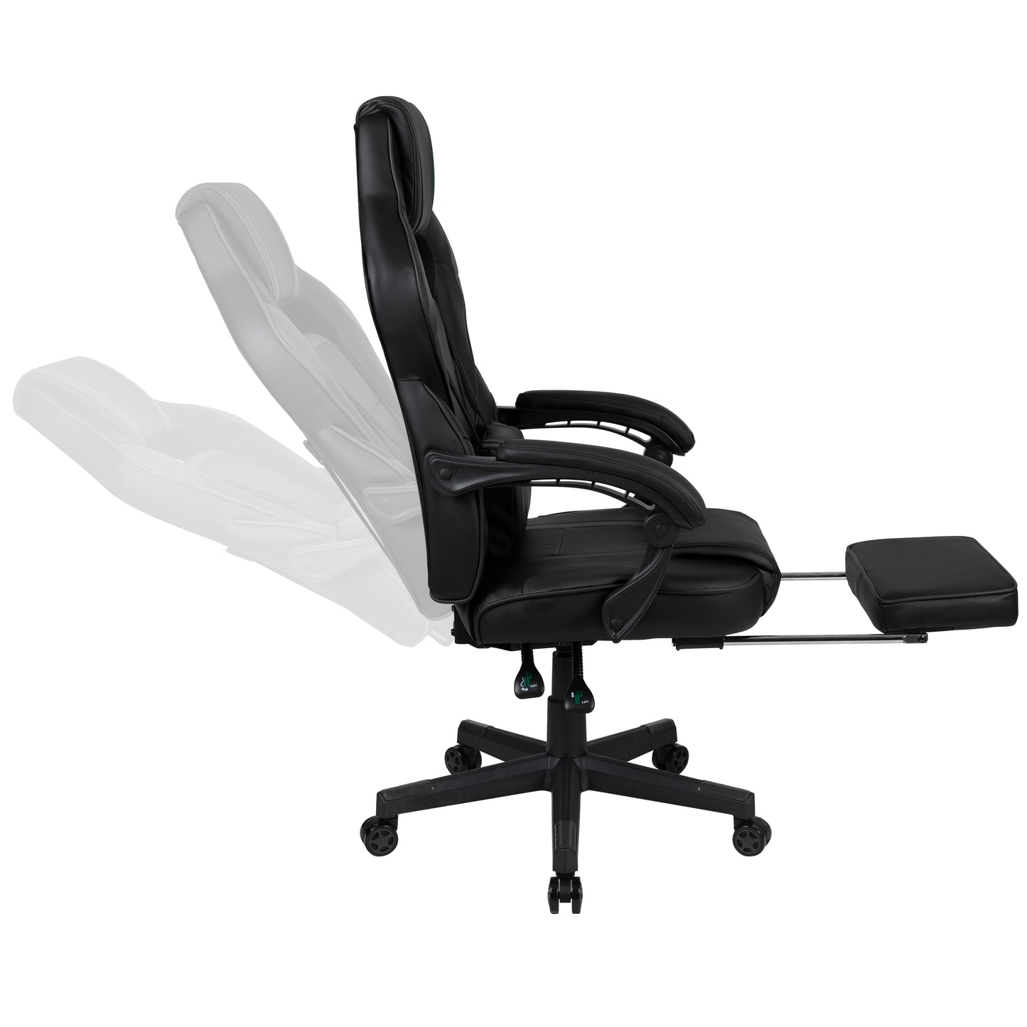 X40 Gaming Chair Racing Ergonomic Computer Chair with Fully Reclining Back/Arms, Slide-Out Footrest, Massaging Lumbar - Black Black