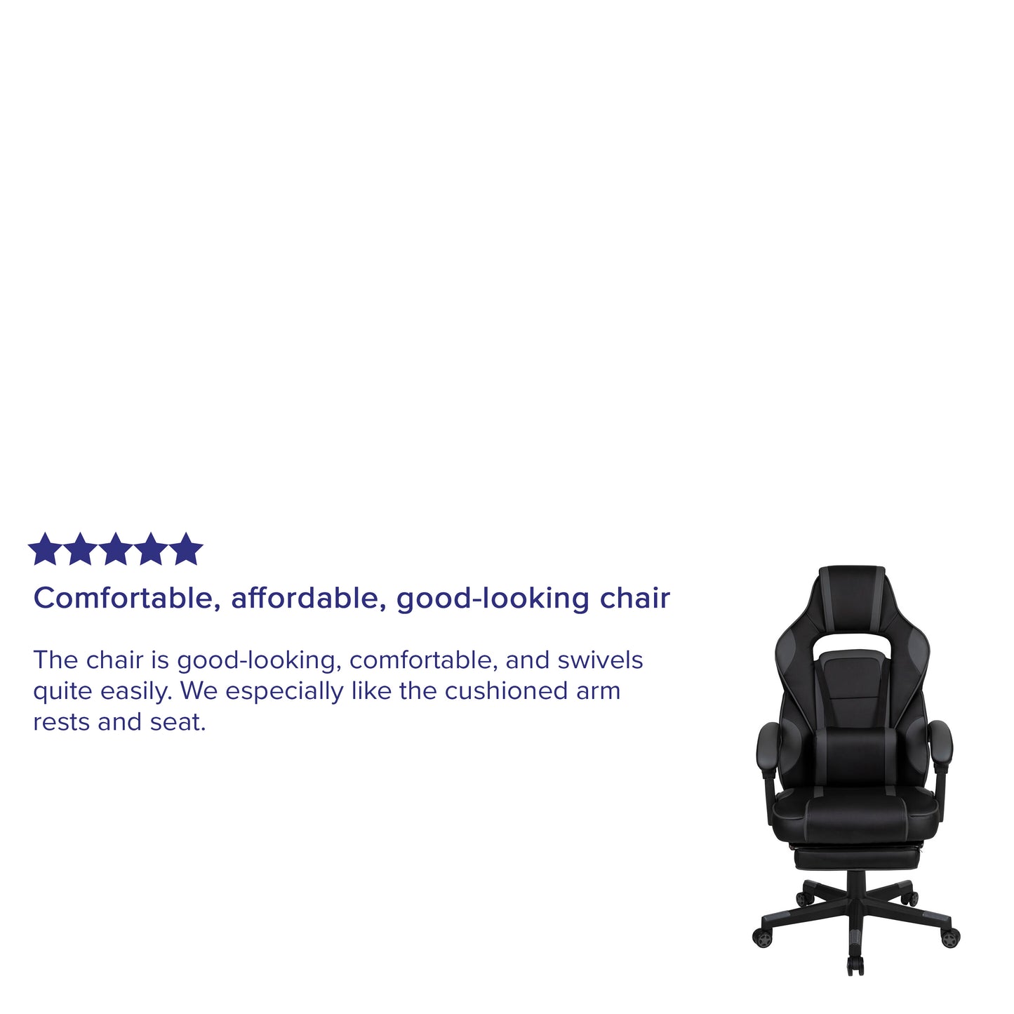 X40 Gaming Chair Racing Ergonomic Computer Chair with Fully Reclining Back/Arms, Slide-Out Footrest, Massaging Lumbar - Black/Gray Black with Gray Trim