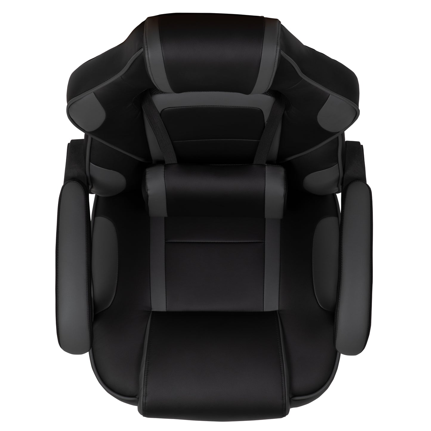 X40 Gaming Chair Racing Ergonomic Computer Chair with Fully Reclining Back/Arms, Slide-Out Footrest, Massaging Lumbar - Black/Gray Black with Gray Trim