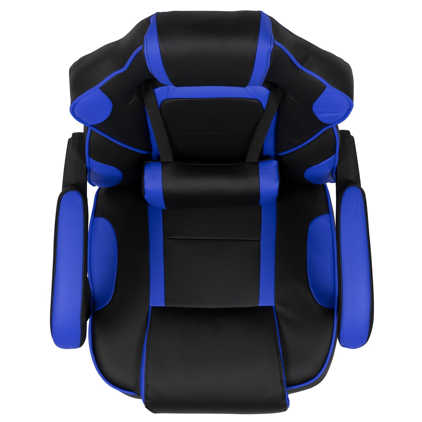 X40 Gaming Chair Racing Ergonomic Computer Chair with Fully Reclining Back/Arms, Slide-Out Footrest, Massaging Lumbar - Black/Blue Black with Blue Trim