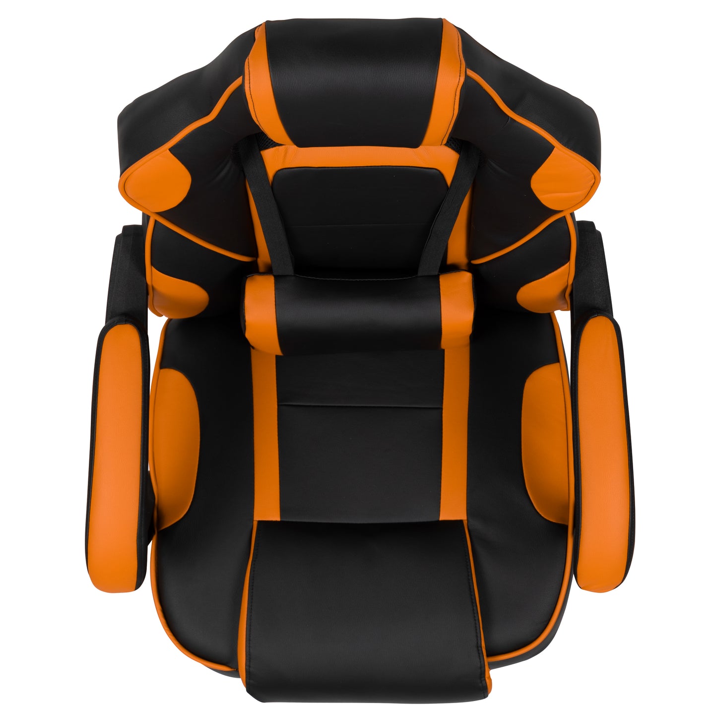 X40 Gaming Chair Racing Ergonomic Computer Chair with Fully Reclining Back/Arms, Slide-Out Footrest, Massaging Lumbar - Black/Orange Black with Orange Trim
