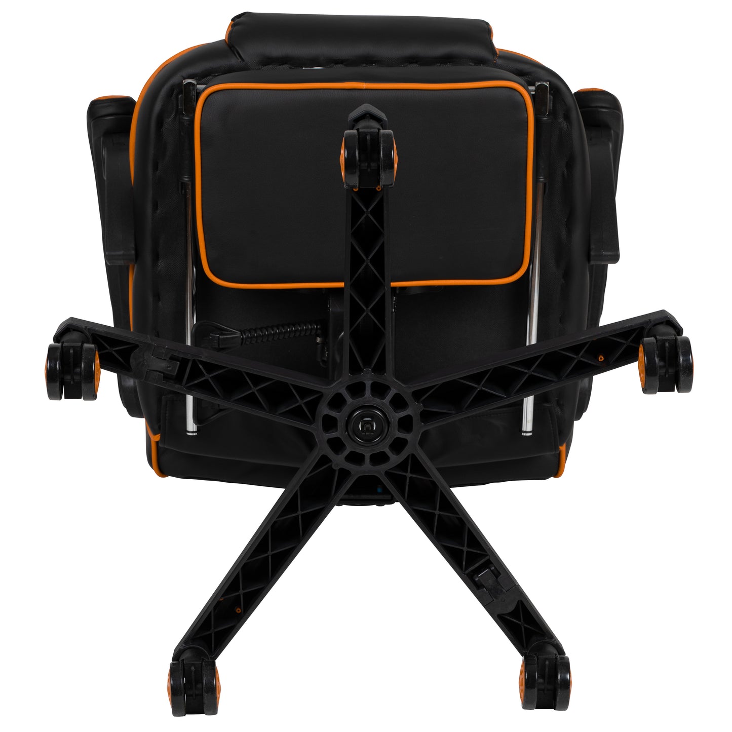 X40 Gaming Chair Racing Ergonomic Computer Chair with Fully Reclining Back/Arms, Slide-Out Footrest, Massaging Lumbar - Black/Orange Black with Orange Trim