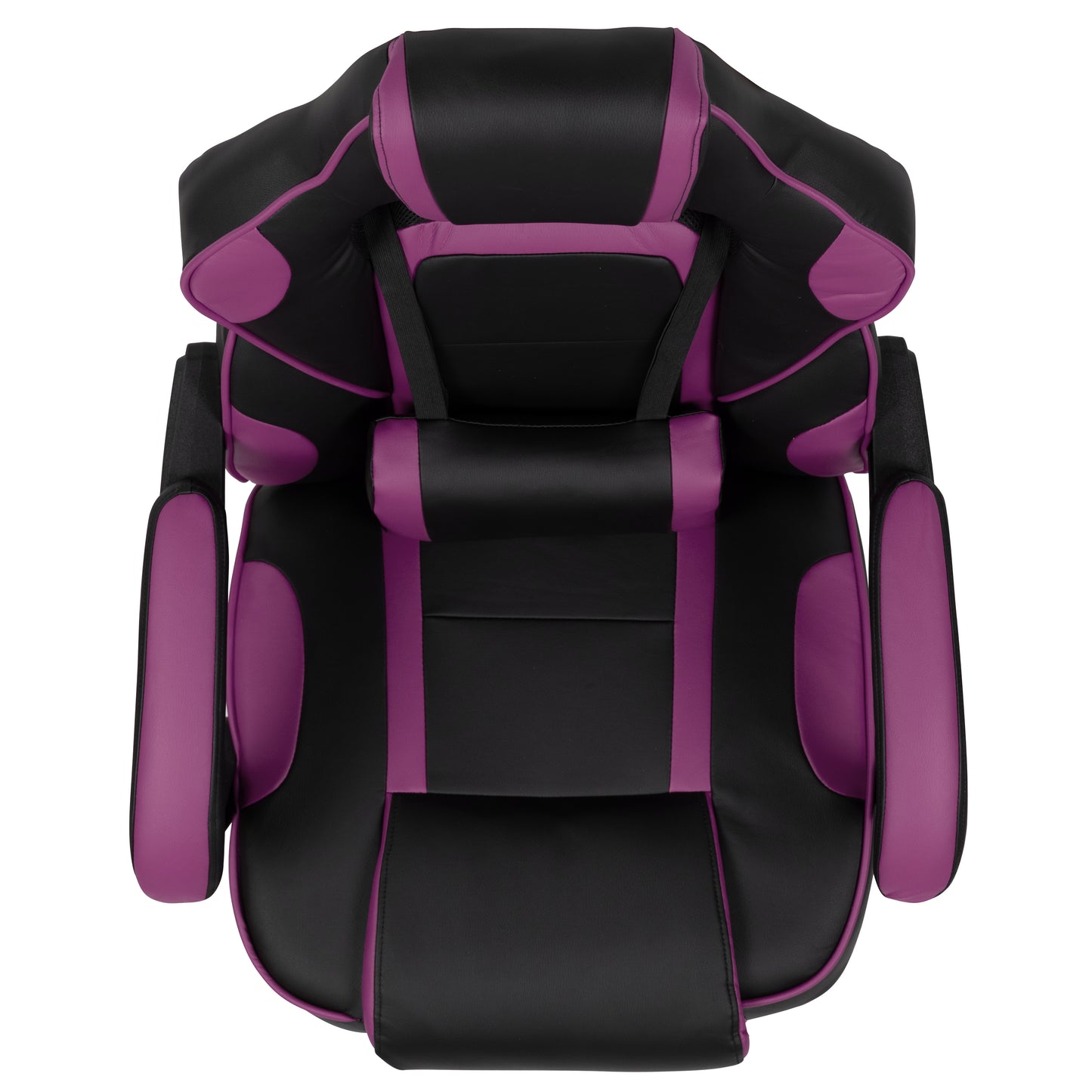 X40 Gaming Chair Racing Ergonomic Computer Chair with Fully Reclining Back/Arms, Slide-Out Footrest, Massaging Lumbar - Black/Purple Black with Purple Trim