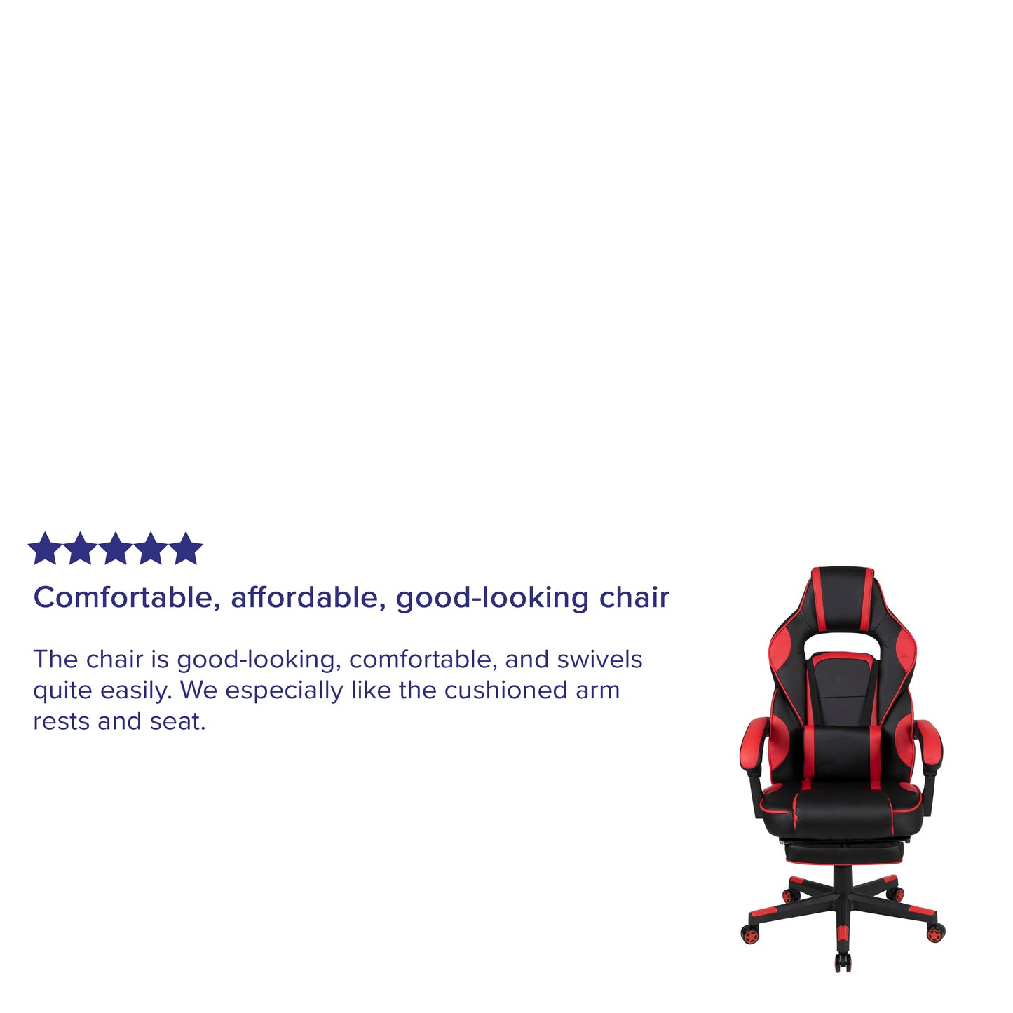 X40 Gaming Chair Racing Ergonomic Computer Chair with Fully Reclining Back/Arms, Slide-Out Footrest, Massaging Lumbar - Red Black with Red Trim