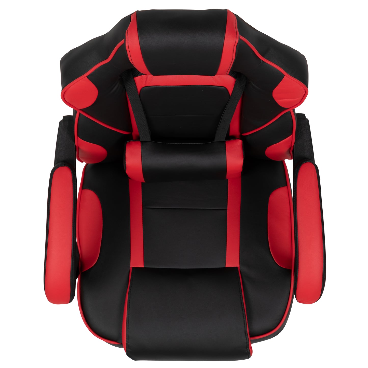 X40 Gaming Chair Racing Ergonomic Computer Chair with Fully Reclining Back/Arms, Slide-Out Footrest, Massaging Lumbar - Red Black with Red Trim