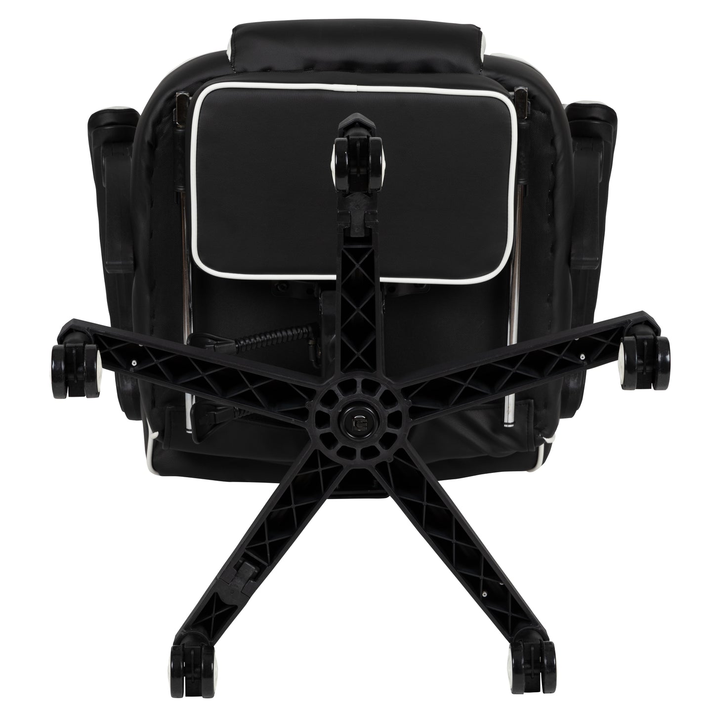 X40 Gaming Chair Racing Ergonomic Computer Chair with Fully Reclining Back/Arms, Slide-Out Footrest, Massaging Lumbar - White Black with White Trim