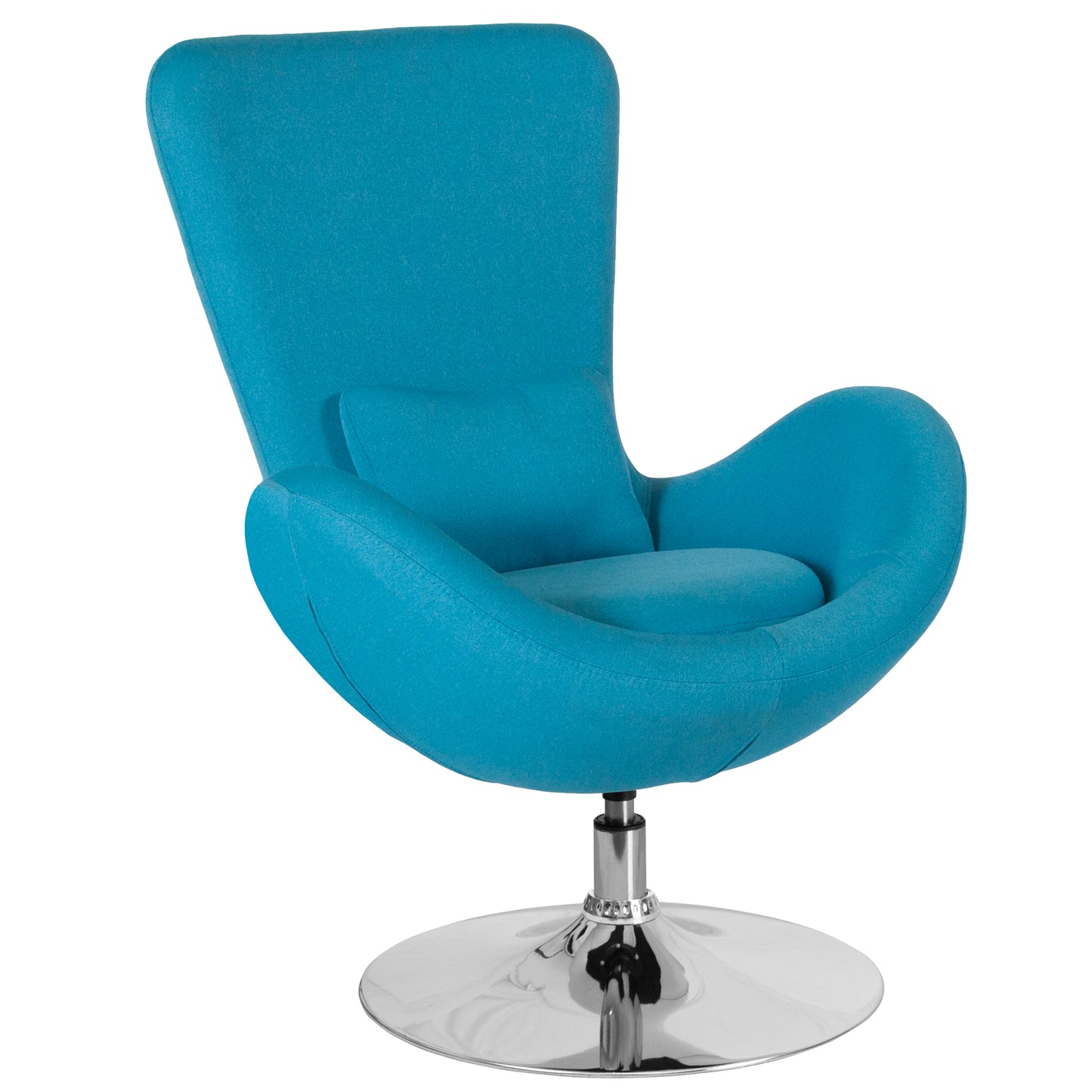 Egg Series Aqua Fabric Side Reception Chair Aqua Fabric