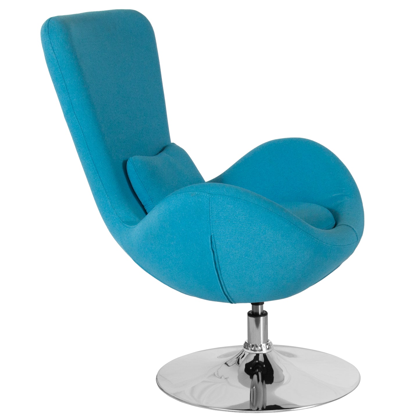 Egg Series Aqua Fabric Side Reception Chair Aqua Fabric