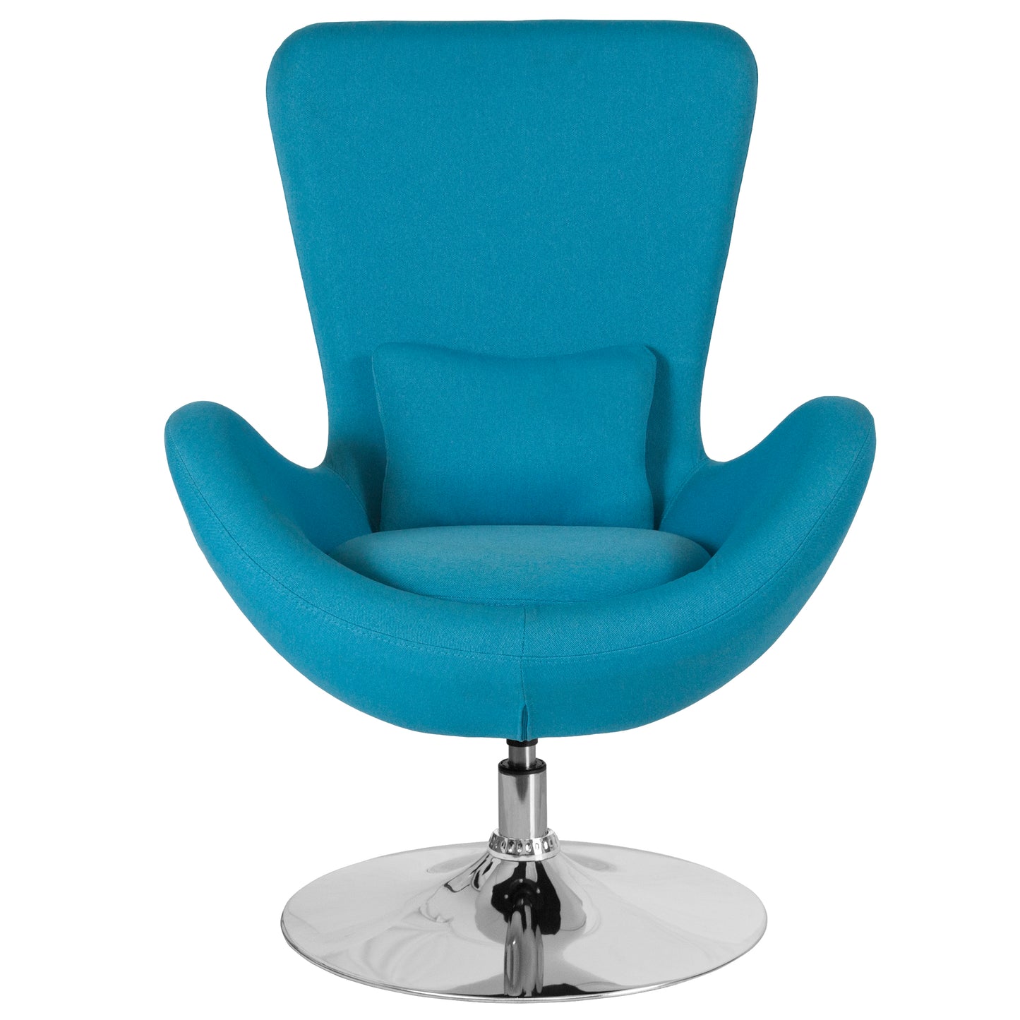 Egg Series Aqua Fabric Side Reception Chair Aqua Fabric