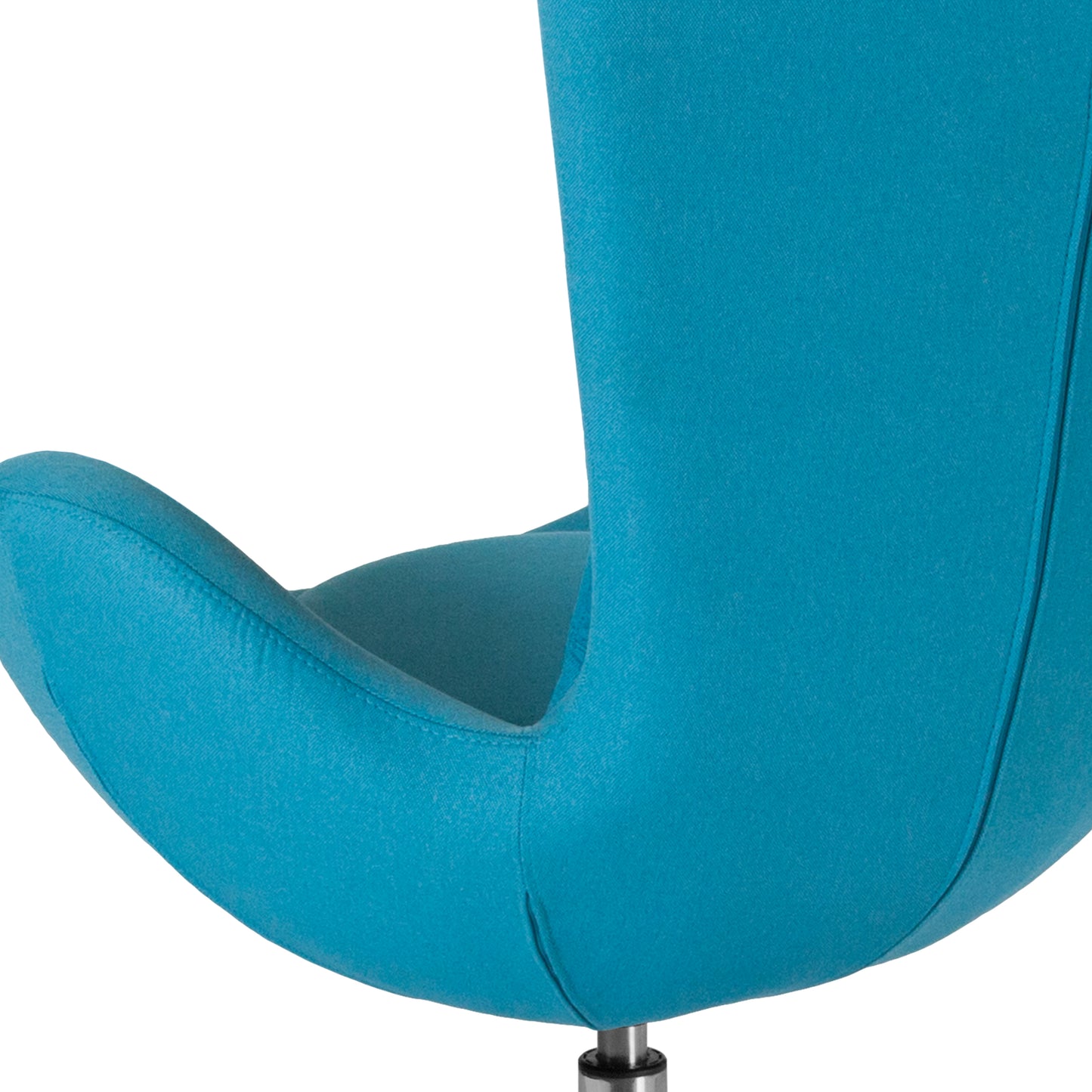 Egg Series Aqua Fabric Side Reception Chair Aqua Fabric