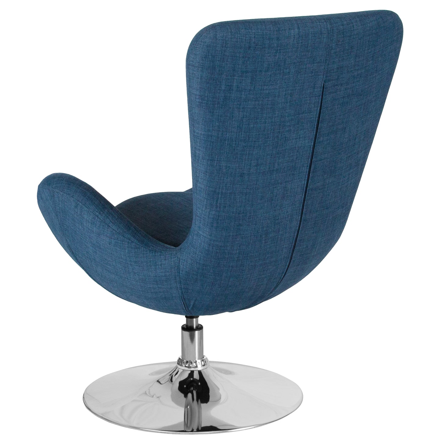 Egg Series Blue Fabric Side Reception Chair Blue Fabric