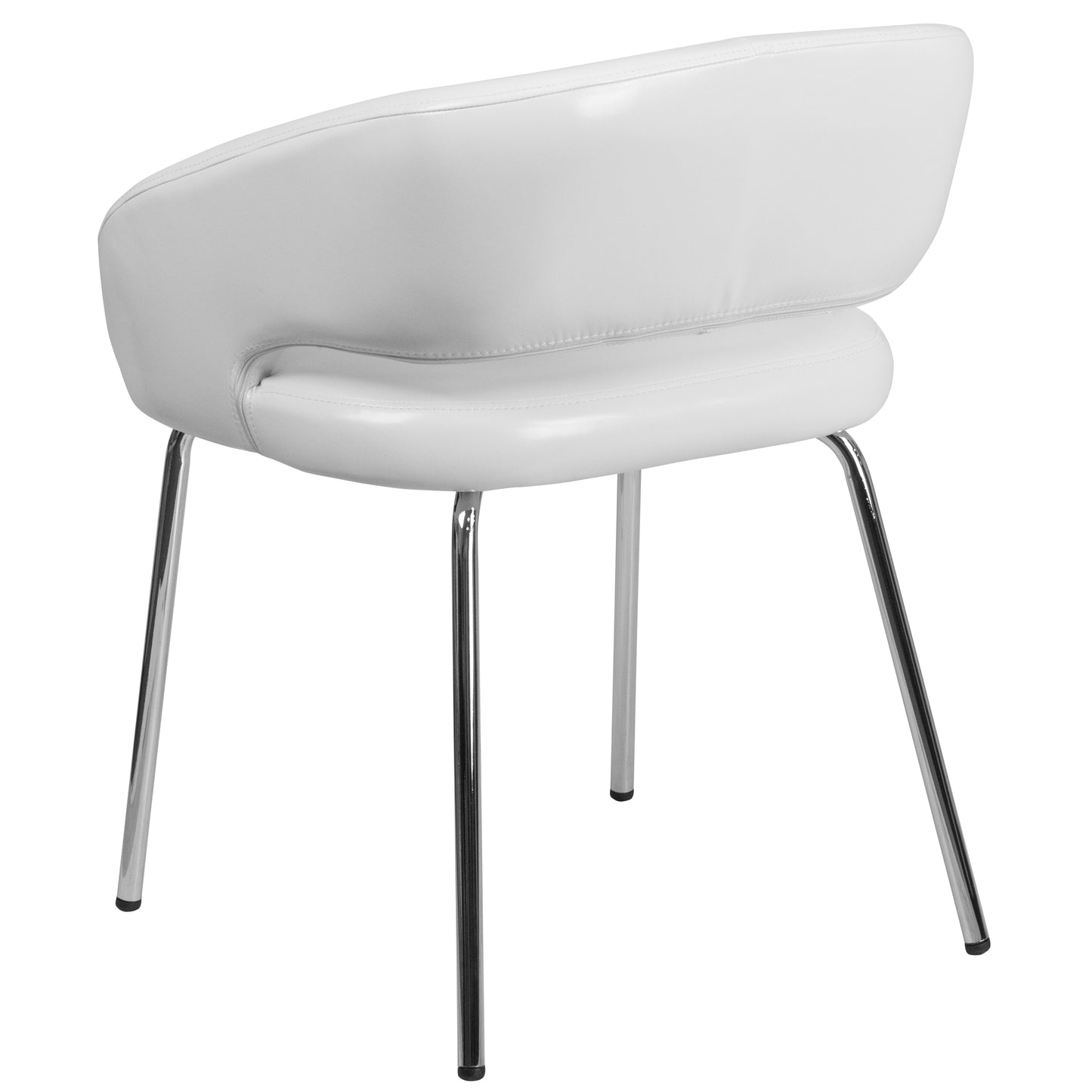 Fusion Series Contemporary White LeatherSoft Side Reception Chair White CH-162731-WH-GG