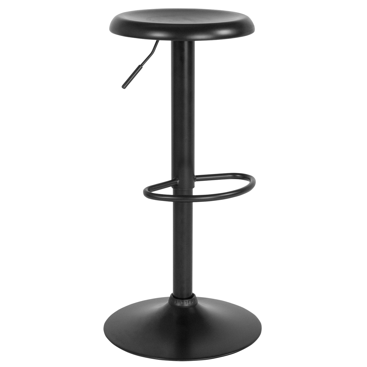 Madrid Series Adjustable Height Retro Barstool in Black Finish Black
