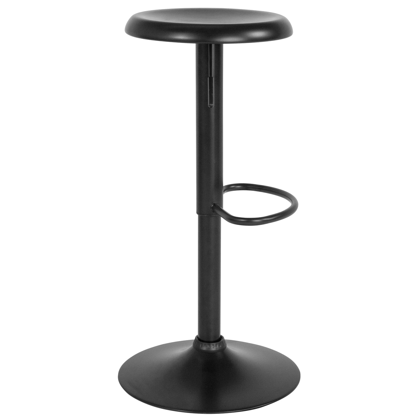 Madrid Series Adjustable Height Retro Barstool in Black Finish Black