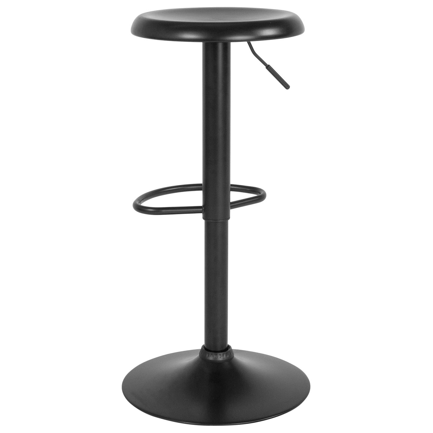 Madrid Series Adjustable Height Retro Barstool in Black Finish Black
