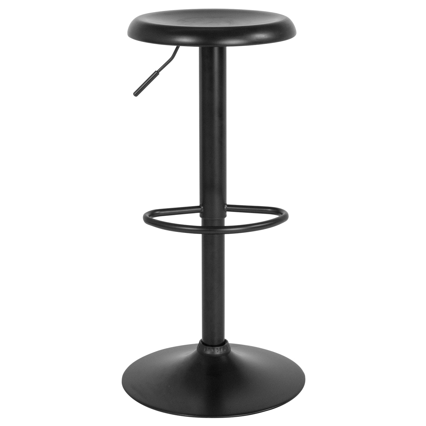 Madrid Series Adjustable Height Retro Barstool in Black Finish Black