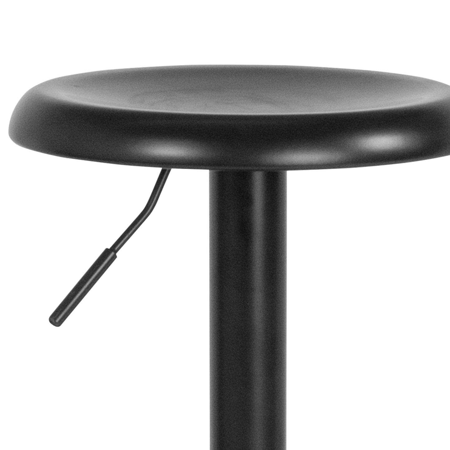 Madrid Series Adjustable Height Retro Barstool in Black Finish Black