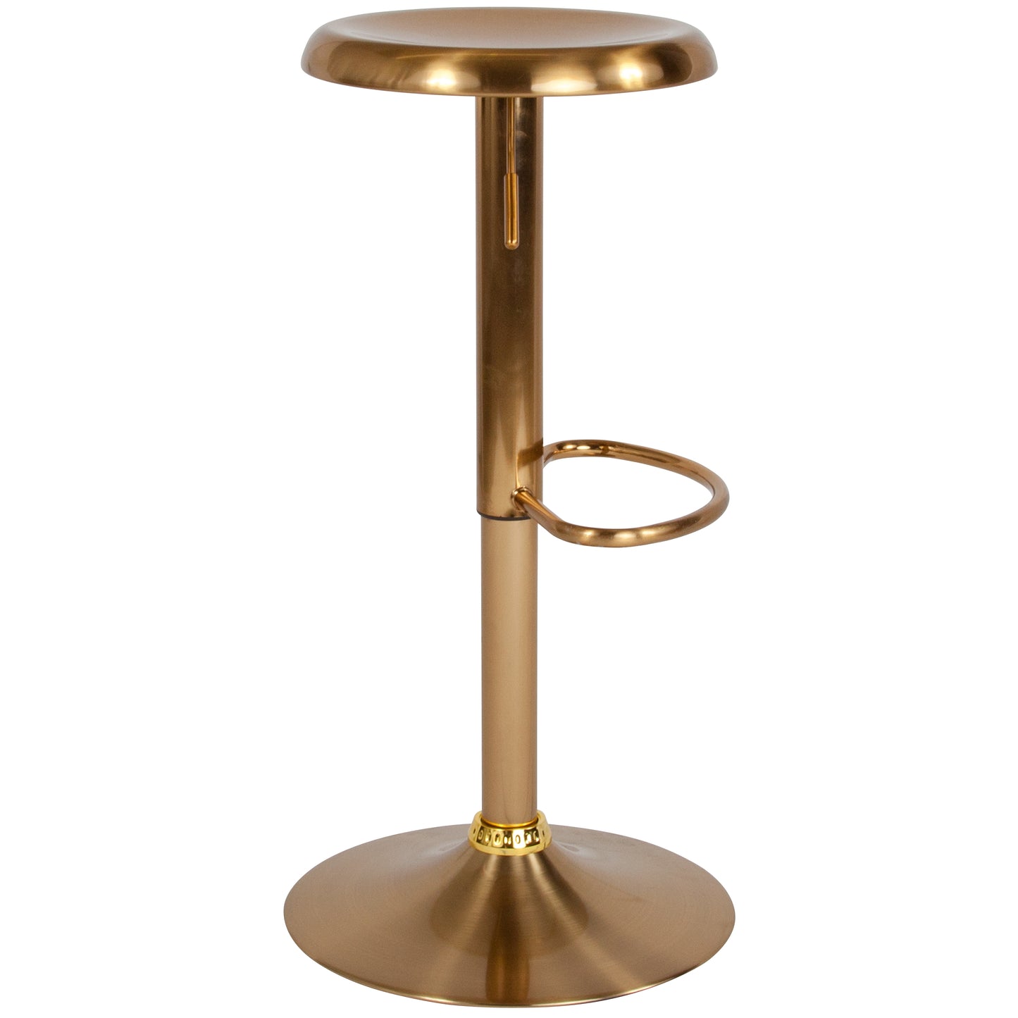 Madrid Series Adjustable Height Retro Barstool in Gold Finish Gold