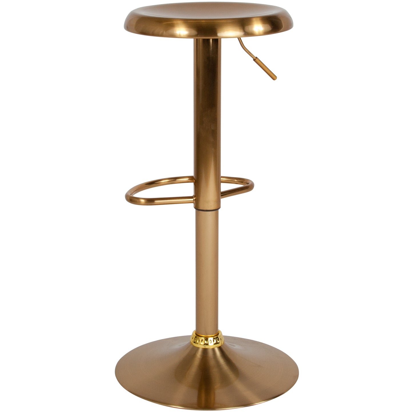 Madrid Series Adjustable Height Retro Barstool in Gold Finish Gold