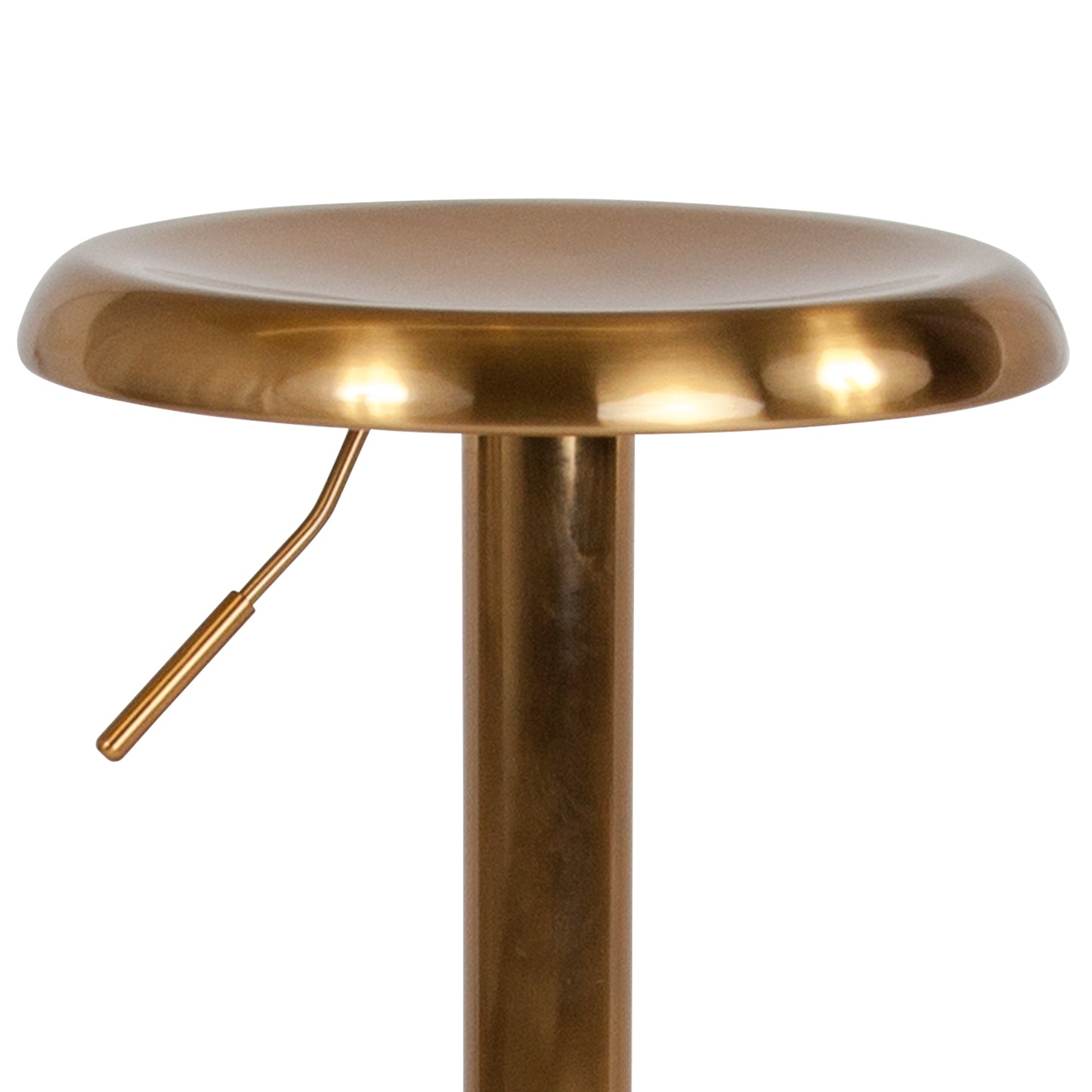 Madrid Series Adjustable Height Retro Barstool in Gold Finish Gold