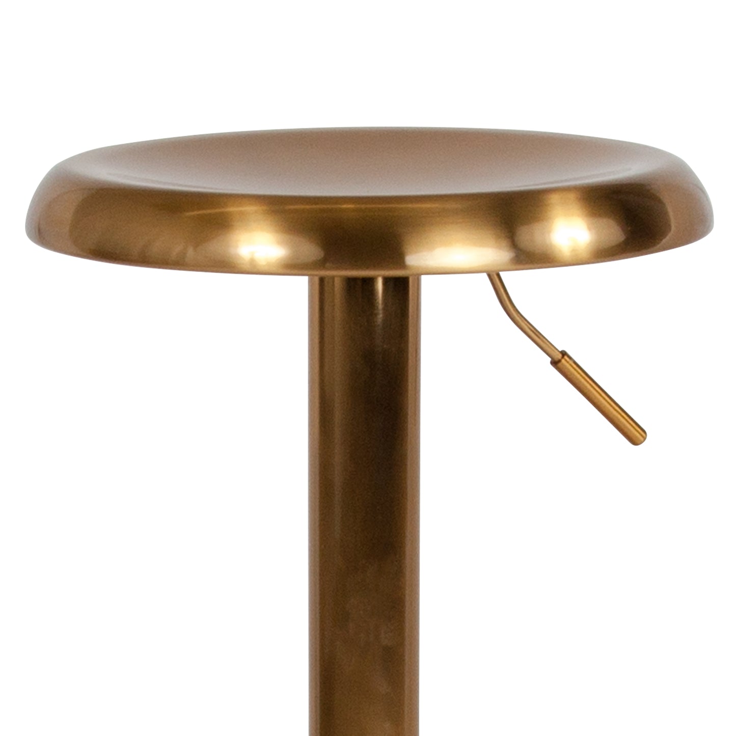 Madrid Series Adjustable Height Retro Barstool in Gold Finish Gold