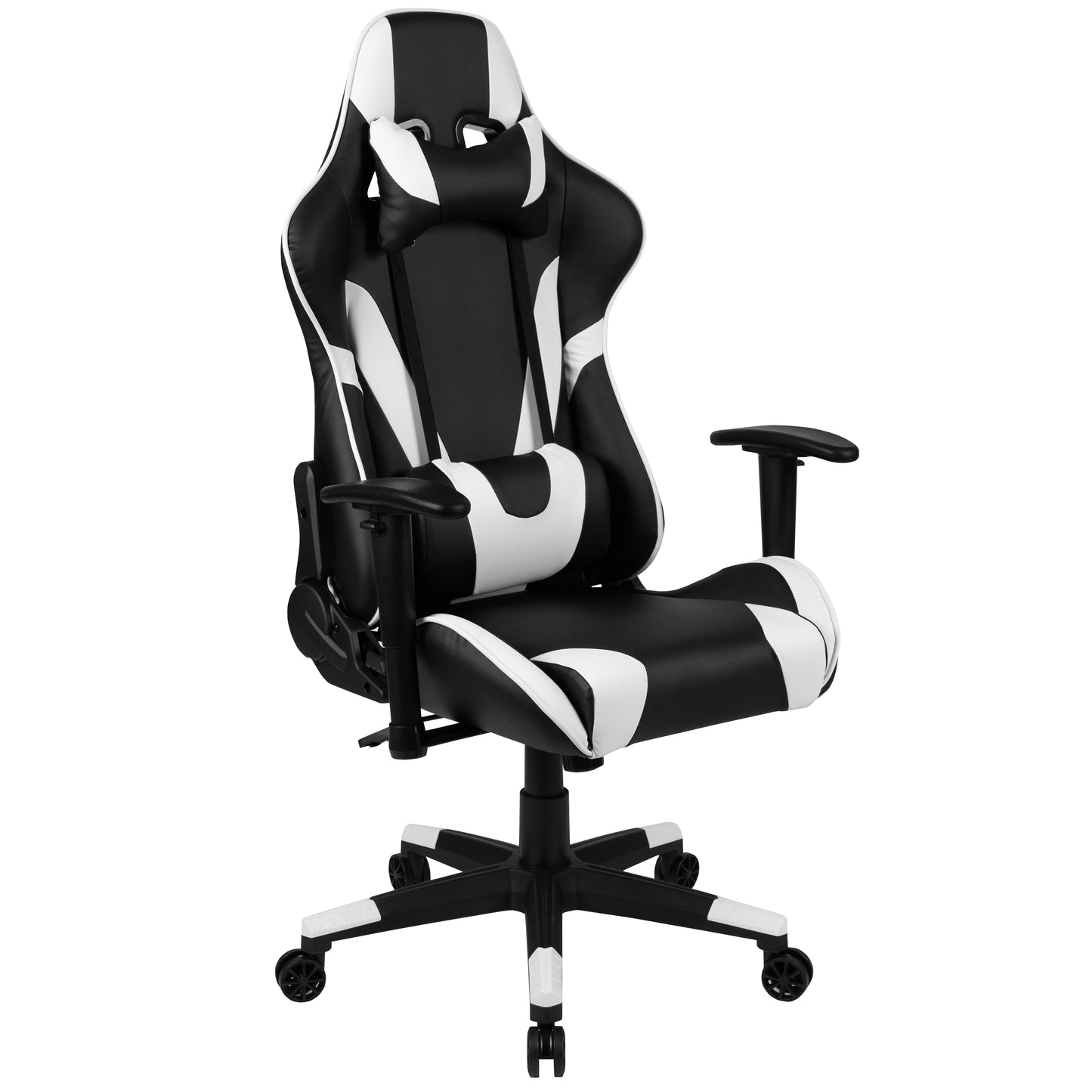 X20 Gaming Chair Racing Office Ergonomic Computer PC Adjustable Swivel Chair with Fully Reclining Back in Black LeatherSoft Black CH-187230-1-BK-GG