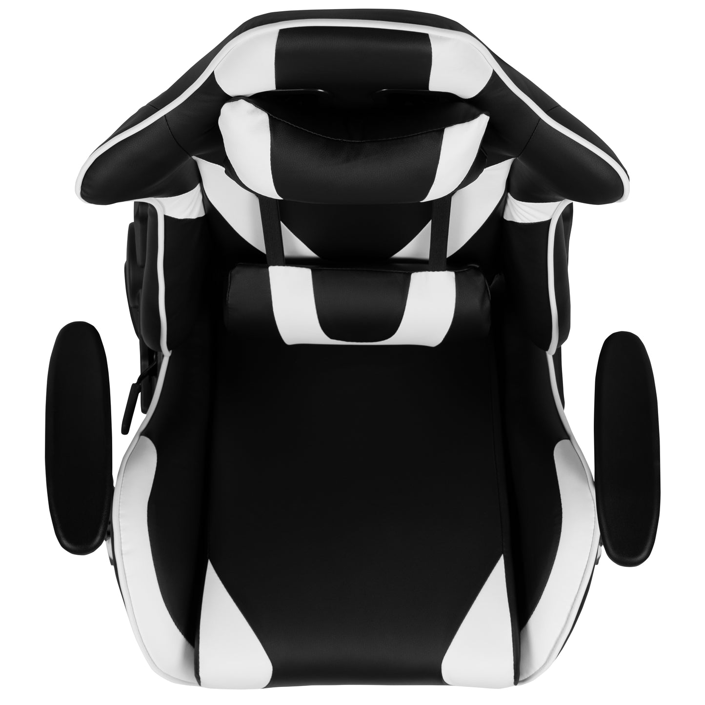 X20 Gaming Chair Racing Office Ergonomic Computer PC Adjustable Swivel Chair with Fully Reclining Back in Black LeatherSoft Black CH-187230-1-BK-GG