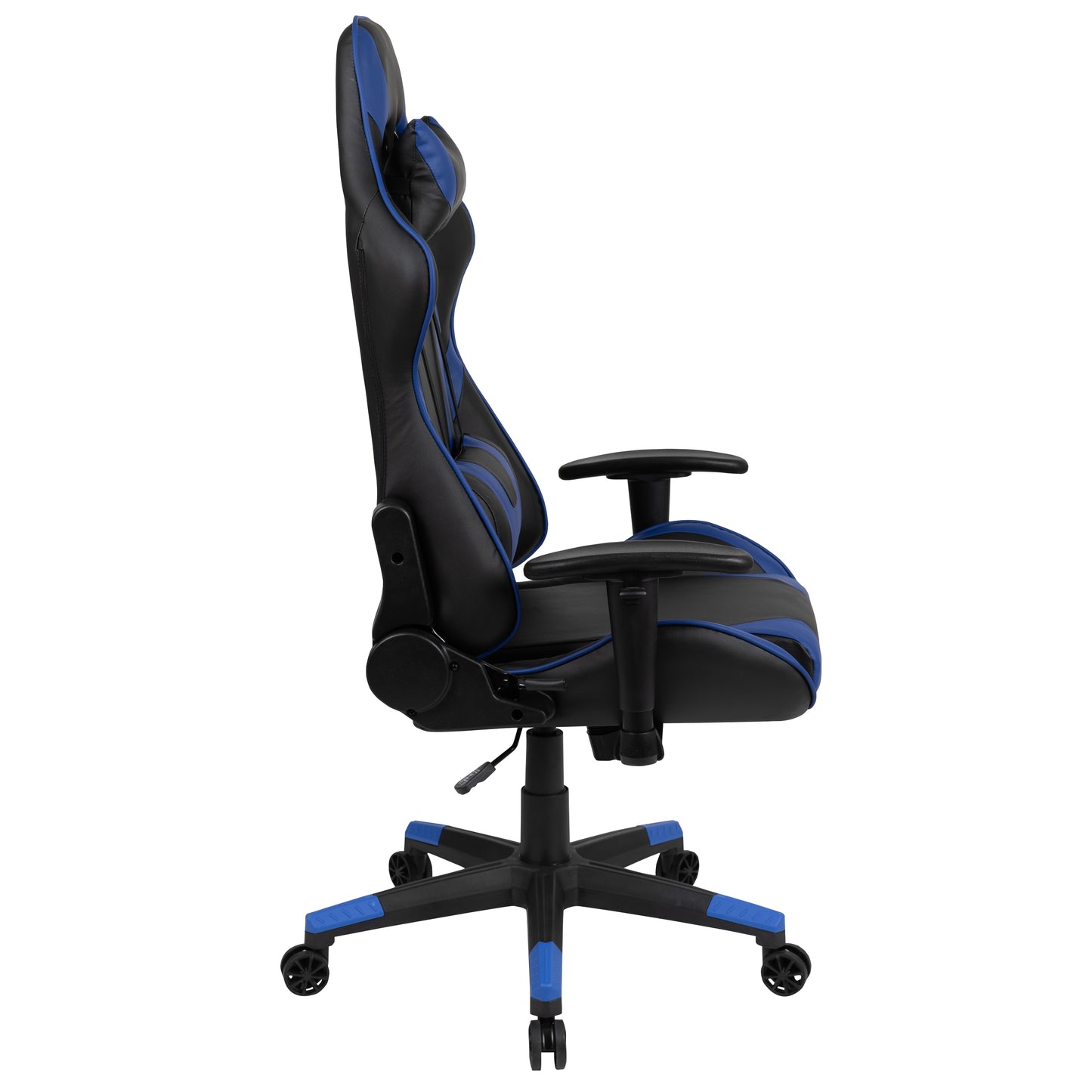 X20 Gaming Chair Racing Office Ergonomic Computer PC Adjustable Swivel Chair with Reclining Back in Blue LeatherSoft Blue