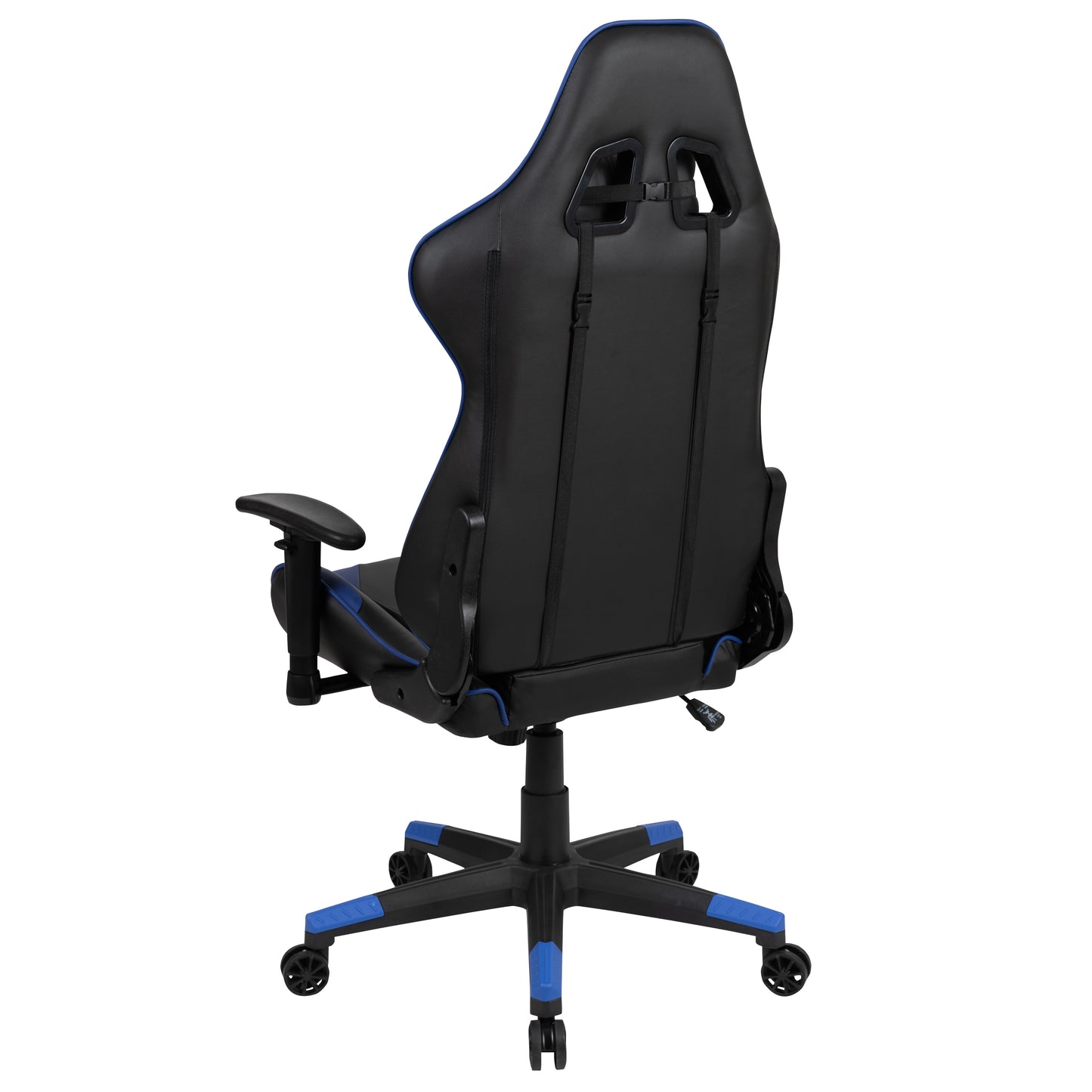 X20 Gaming Chair Racing Office Ergonomic Computer PC Adjustable Swivel Chair with Reclining Back in Blue LeatherSoft Blue