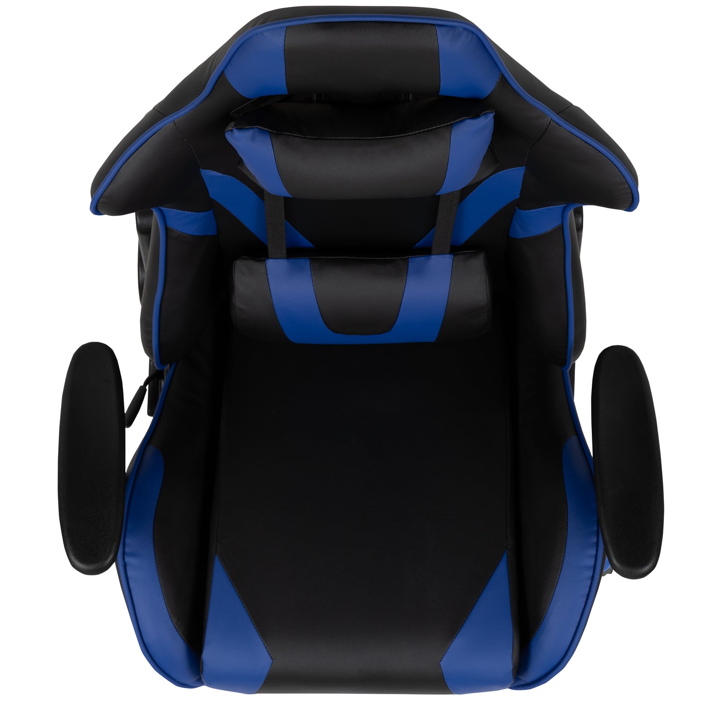 X20 Gaming Chair Racing Office Ergonomic Computer PC Adjustable Swivel Chair with Reclining Back in Blue LeatherSoft Blue